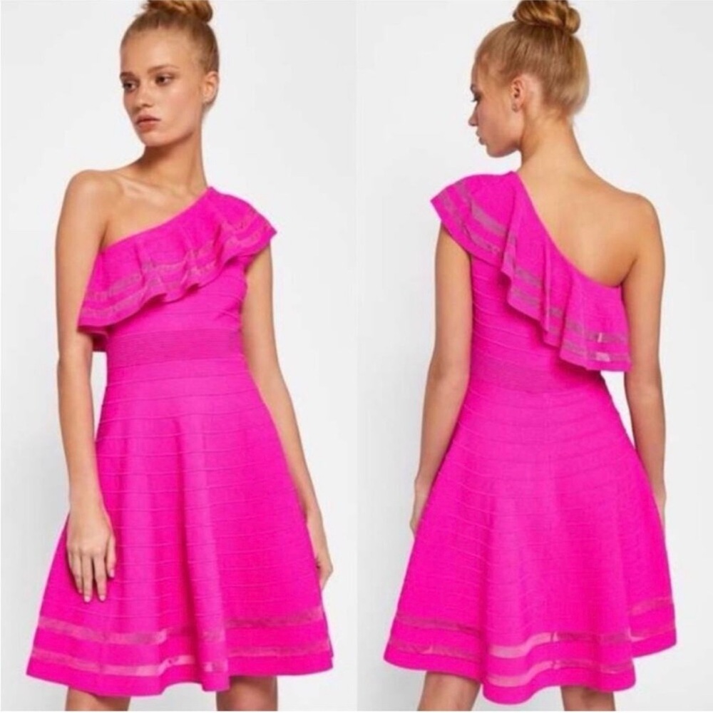 Ted Baker One-Shoulder Pink Dress
